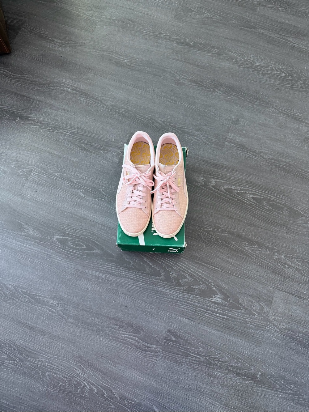 Puma Light Pink Low-Top Lace-Up Sneakers